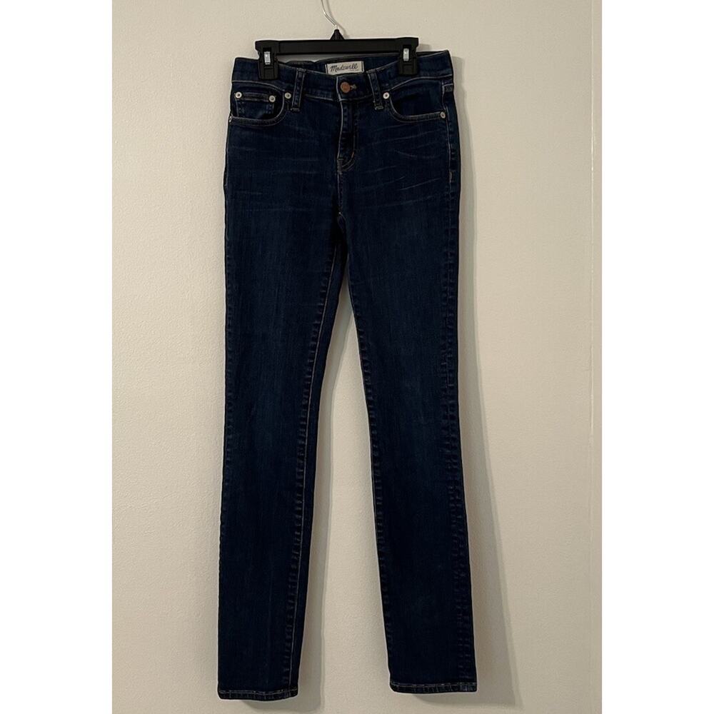 Madewell Women’s Jeans Size 25 Alley Straight Fit‎ 26x29.5 stretch Dark Wash